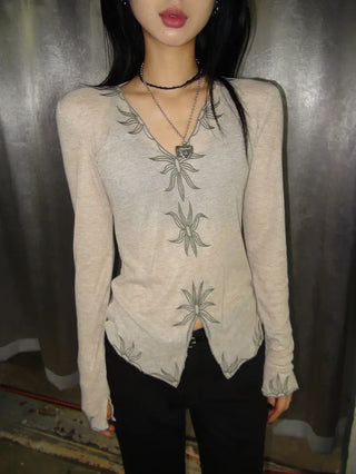 Solar embroidered long sleeve