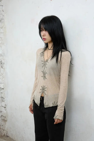 Solar embroidered long sleeve