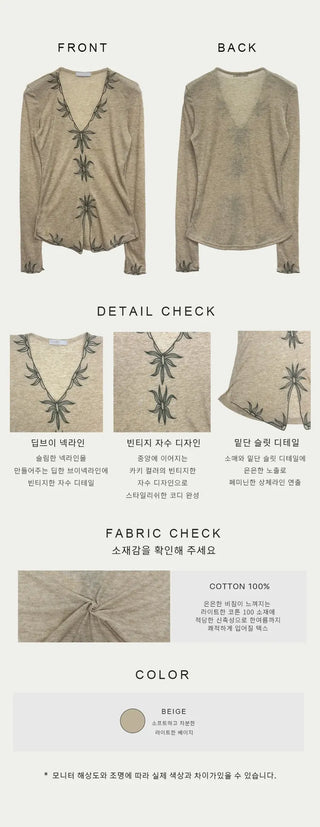 Solar embroidered long sleeve