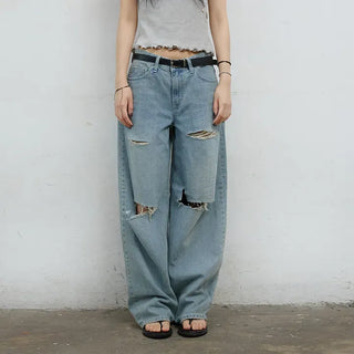 Seven-cut denim jeans