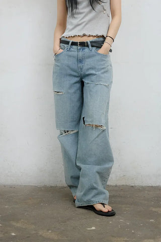 Seven-cut denim jeans