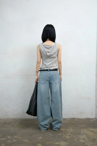 Seven-cut denim jeans