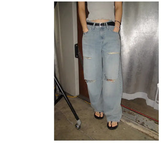 Seven-cut denim jeans