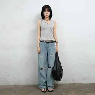 Seven-cut denim jeans