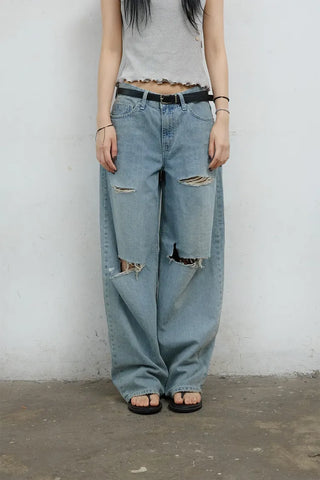 Seven-cut denim jeans