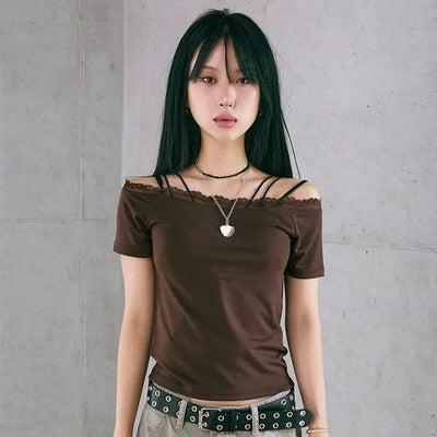 Pale Lace Off Tee