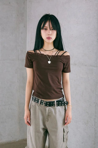 Pale Lace Off Tee