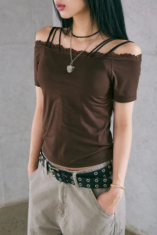 Pale Lace Off Tee