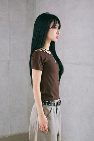 Pale Lace Off Tee