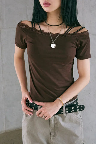 Pale Lace Off Tee
