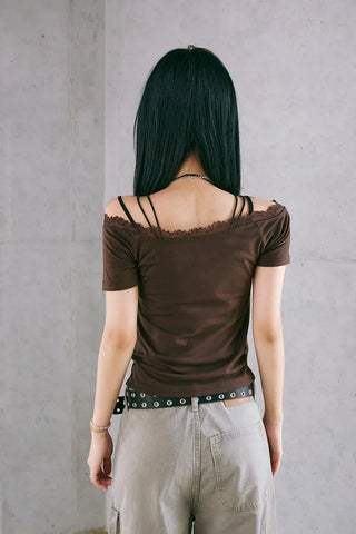 Pale Lace Off Tee