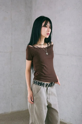 Pale Lace Off Tee
