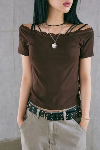 Pale Lace Off Tee