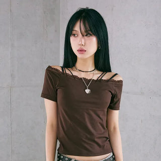 Pale Lace Off Tee