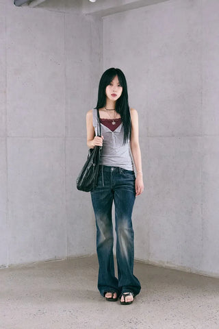 Button Henley Neck Sleeveless
