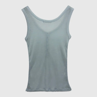 Button Henley Neck Sleeveless
