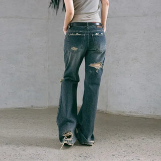 Damaged Loose Bootcut Denim