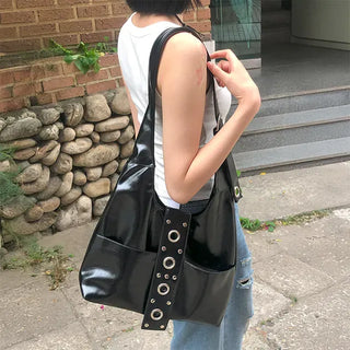 Big Pocket Buckle Shoulder Bag