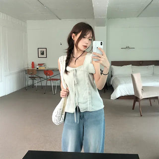 Summer Washed Fudge Wide Jeans