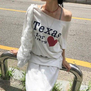 Flower Embroidered Frill Long Skirt