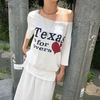 Texas Boxy Off-Sleeve Tee