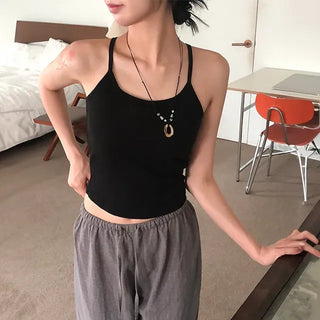 Simple Halter Sleeveless Top