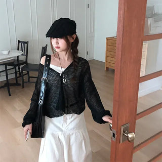 Balloon Loose Linen Cardigan