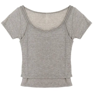 Tencel Layered Sleeveless Short-Sleeve Set
