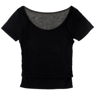 Tencel Layered Sleeveless Short-Sleeve Set