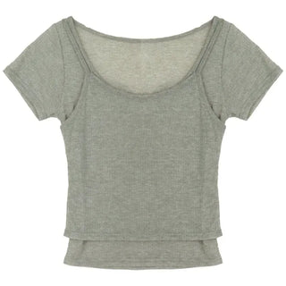 Tencel Layered Sleeveless Short-Sleeve Set