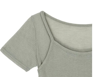 Tencel Layered Sleeveless Short-Sleeve Set