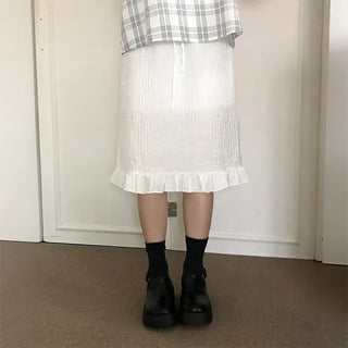 Bebe Shirred Midi Skirt