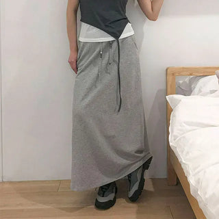 Beaded Banding Maxi Long Skirt