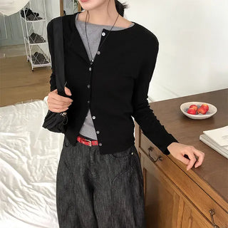 Cream Button Cardigan