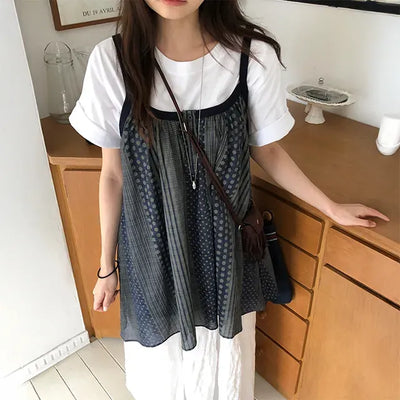 Mix Dot Sleeveless Dress