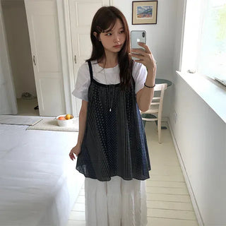 Mix Dot Sleeveless Dress