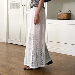 Fore Punching Long Skirt