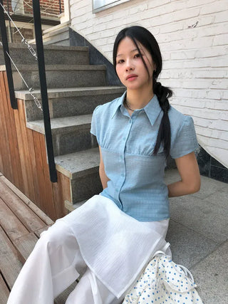 Cut-out Layered Skirt Elastic Pants