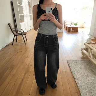 Cat Snap Tab Wide Jeans