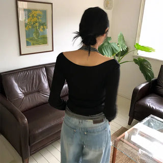 Striped Ray Halter Tee