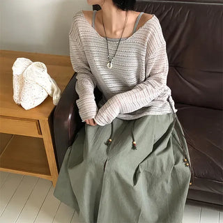 Piggy Slit Long Skirt