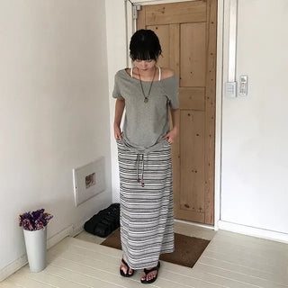 Pretzel Maxi Long Skirt