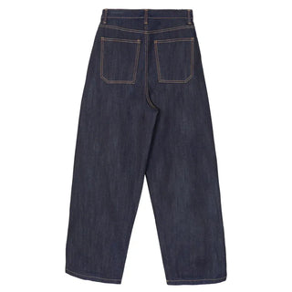 Pintuck Long Wide Raw Denim Pants