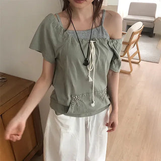 Beaded String Pocket Tee