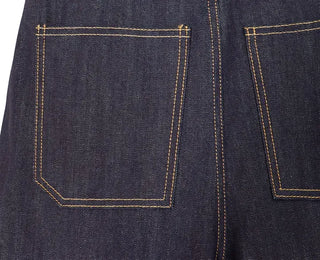 Pintuck Bermuda Raw Denim Pants