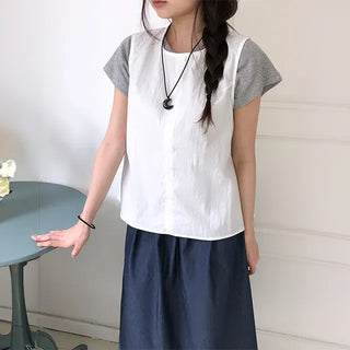 Backless Button Blouse