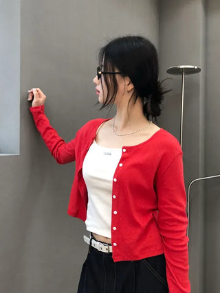 Daily Punched Diamond Round Cardigan