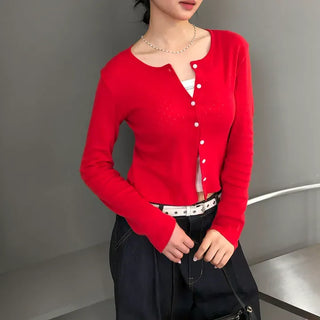 Daily Punched Diamond Round Cardigan