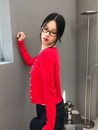 Daily Punched Diamond Round Cardigan