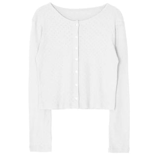 Daily Punched Diamond Round Cardigan